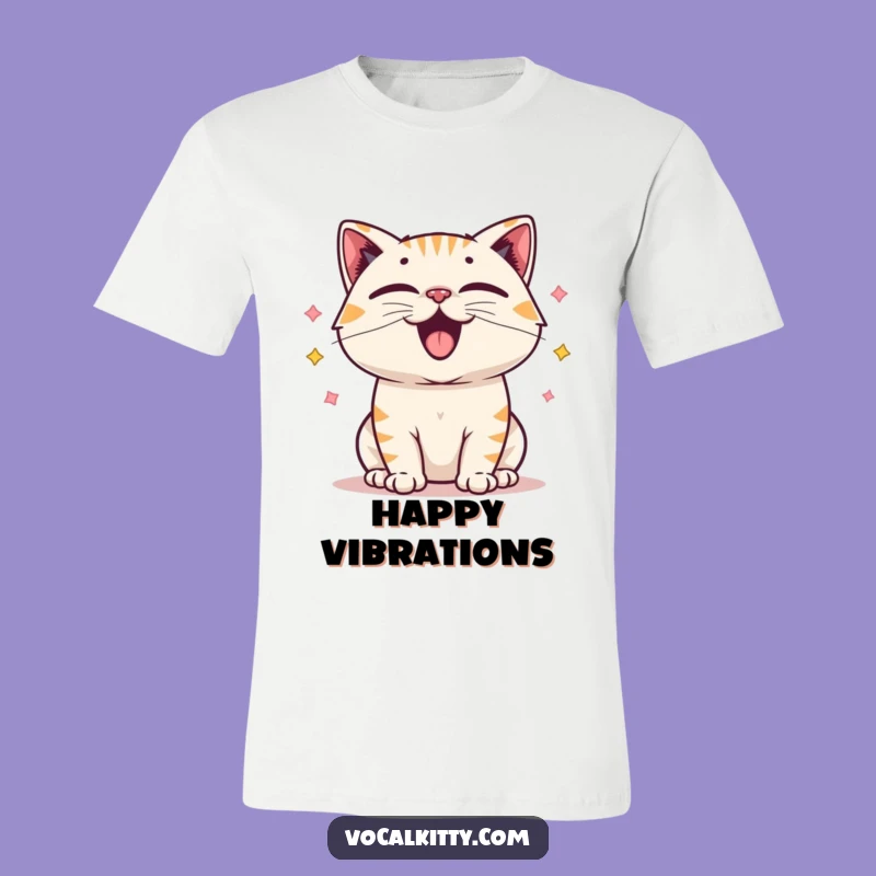 Funny Cat Vocal Cords T-Shirt: Happy Sound Feline Tee, Perfect Funny Gift