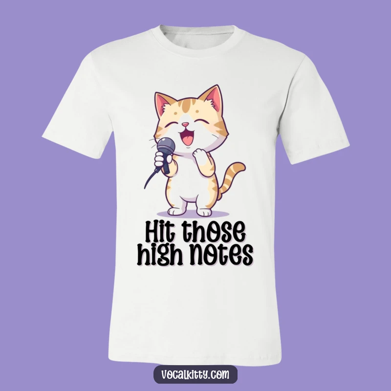 Funny Karaoke Cat T-Shirt: Rock the Mic With Feline Flair