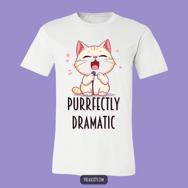 Funny Opera Cat T-Shirt - Dramatic Singer Feline Tee Gift