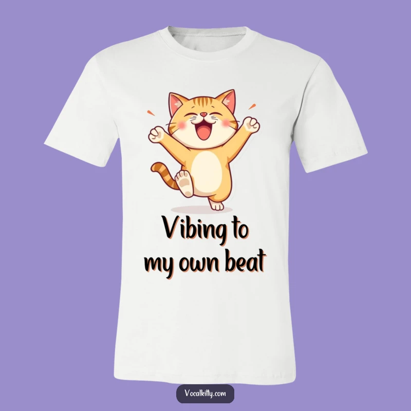 Funny Stomping Cat T-Shirt: Wear Your Joy Loud and Proud!