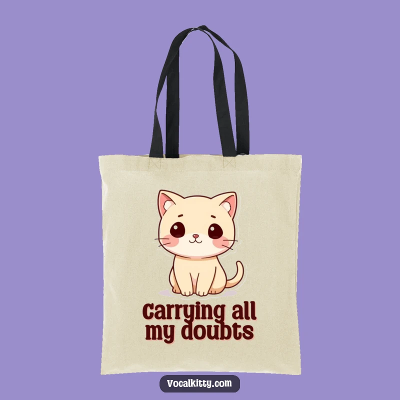 Funny Curious Cat Tote Bag, Stylish and Amusing Shopping Gift