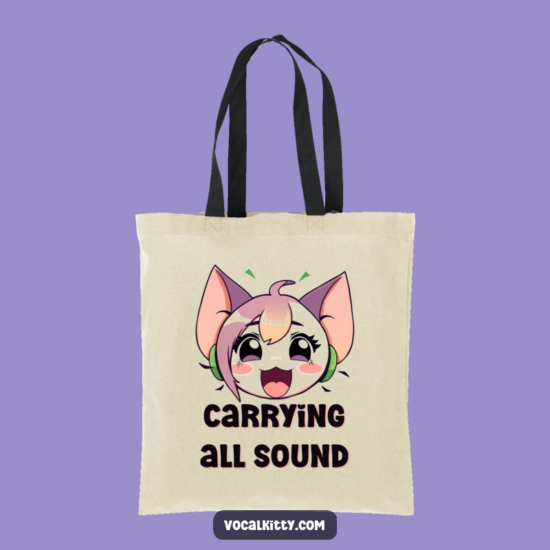 Funny Loud Character Tote Bag: Sound Wave Style, Practical Gift