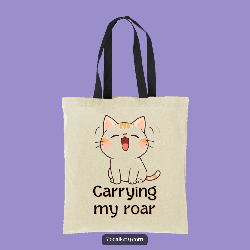 Funny Cat Loud Mouth Tote Bag - Carry Your Voice Everywhere!