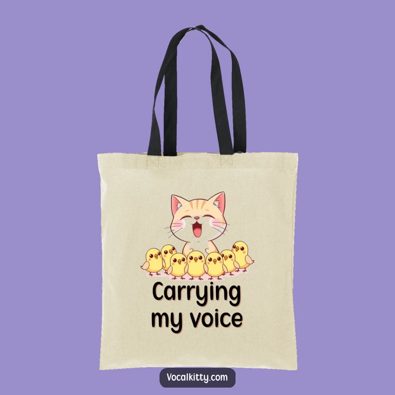 Funny Cat Meow Tote Bag - Hilarious Bird Fright Carry-All Gift