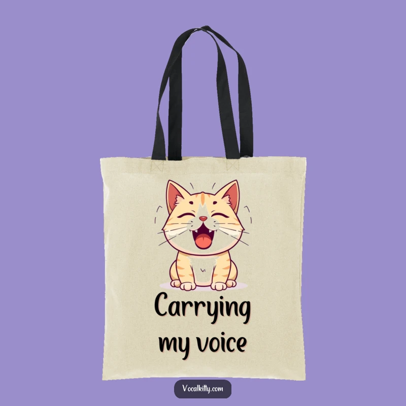 Funny Cat Meow Tote Bag: Carry Your Essentials with Loud Feline Flair