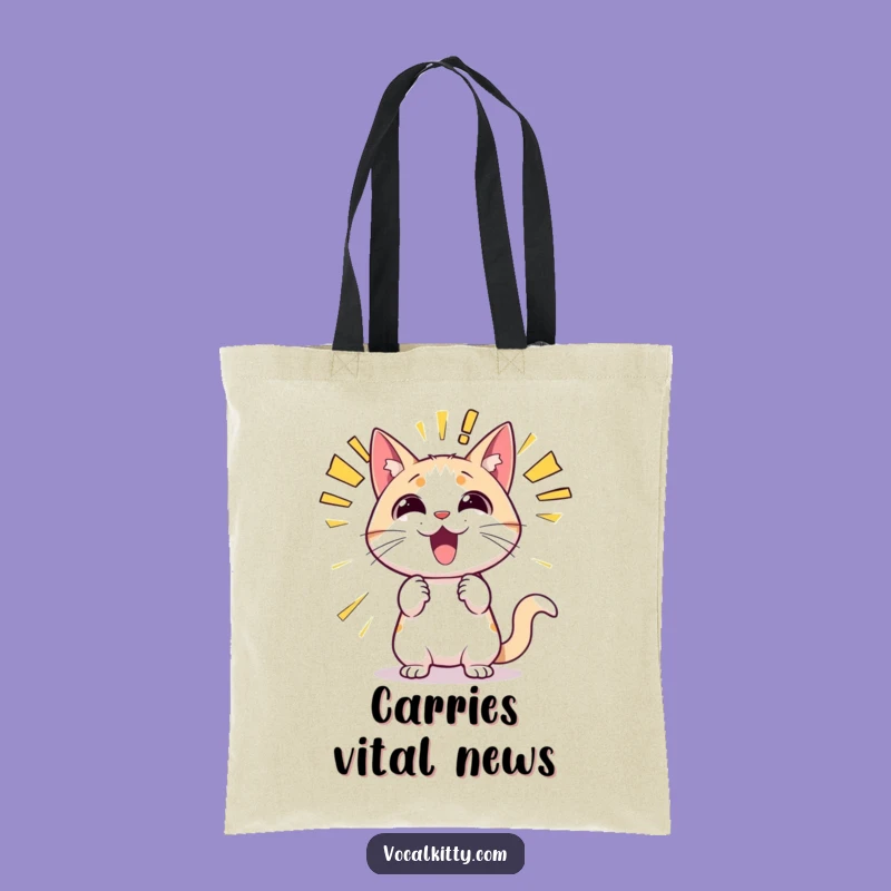 Funny Cat Announcement Tote Bag - Stylish & Hilarious Sound Effect Carry-All Gift!