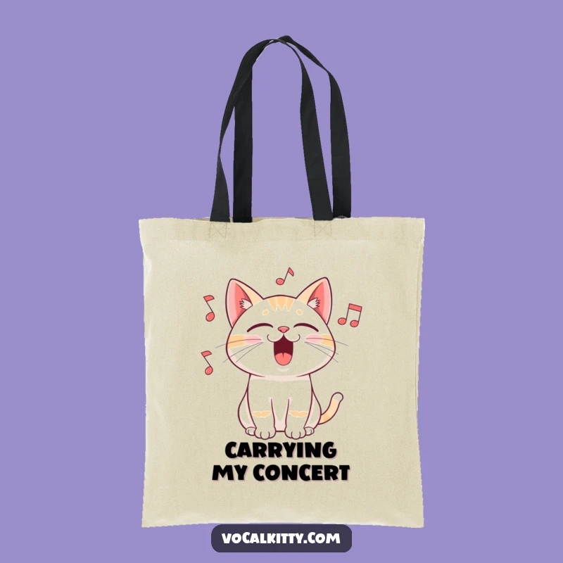 Funny Cat Singing Tote Bag: Carry Your Tunes with a Feline's Gift