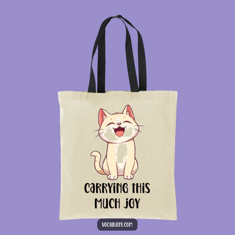 Funny Cat Tote Bag: Hilarious Laughing Feline Shopper, Perfect Funny Gift Accessory