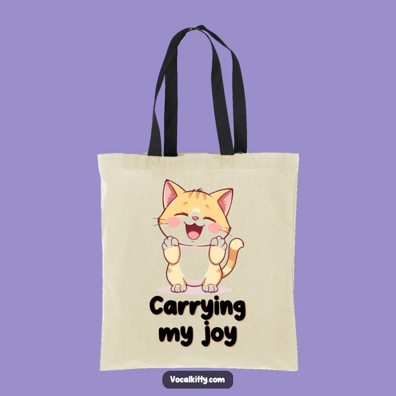 Funny Giggling Cat Tote Bag: Carry Your Laughs Everywhere!
