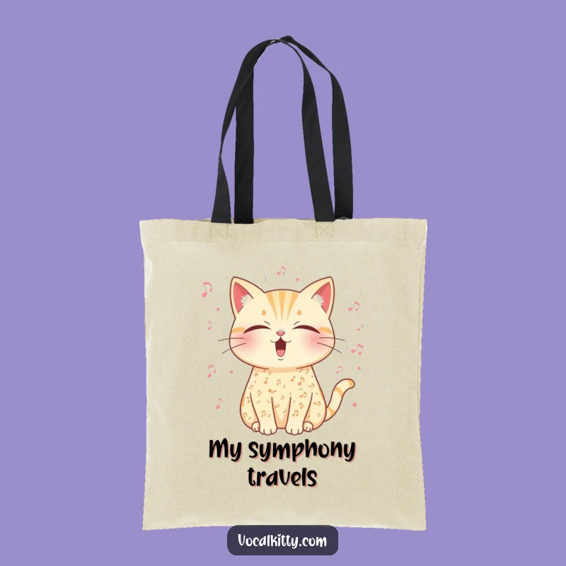 Funny Musical Cat Tote Bag - Carry Your Soundtrack Everywhere!