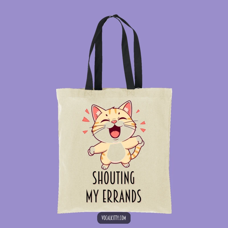 Funny Shouting Cat Tote Bag: Playful Expression - Chic Funny Gift